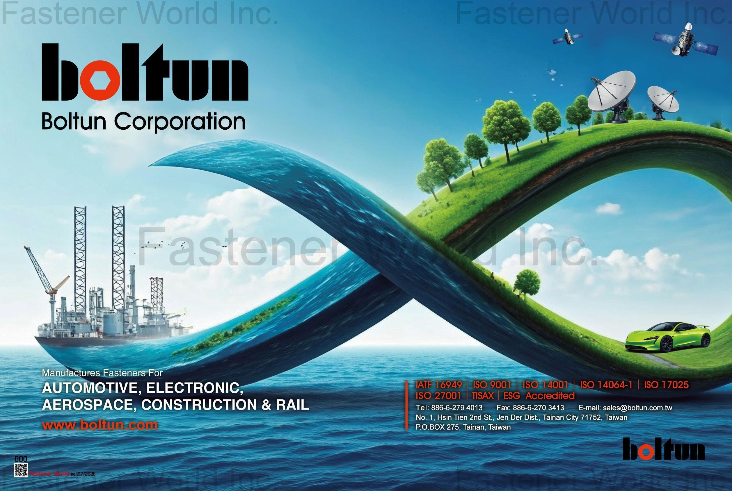 BOLTUN CORPORATION  , Automotive, Electronic, Aerospace, Construction & Rail