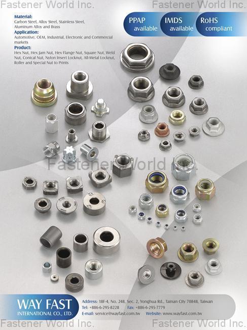 WAY FAST INTERNATIONAL CO., LTD.  , Special Nuts  , Special Nuts
