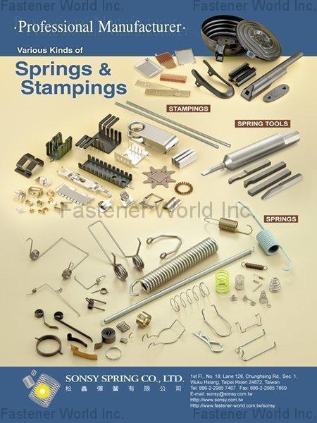 SONSY SPRING CO., LTD. , SPRING, Stampings, Spring Tools , Springs