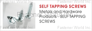 CHAU DA ENTERPRISE CO., LTD.  , SELF TAPPING SCREWS , Self-Tapping Screws