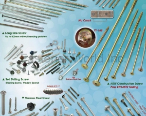 COMPOSITE SCREW, LONG SIZE SCREW, SELF DRILLING SCREW, STAINLESS STEEL SCREW, CONSTRUCTION SCREW, BI-METAL SCREW, ROOFING SCREW, WINDOW SCREW(NOVA. FASTENER CO., LTD. )