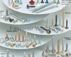 Self-Drilling Screw, Special Coating, Machine Screw, Wood Screw, Window Screw, Stainless Steel & Brass, P.T. Screw, Self-Tapping Screw(ALEX SCREW INDUSTRIAL CO., LTD. )