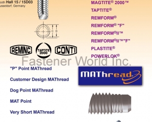 P Point MAThread,Customer Design MAThread,Dog Point MAThread,MAT Point,Very Short MAThread(JIENG BEEING ENTERPRISE CO., LTD. )