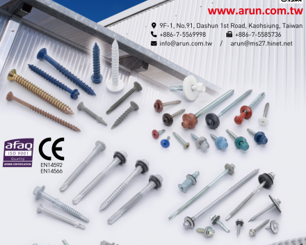 Roofing Screw, Collated Screw, Stamping & Accessories, Bi-Meta Screws, Screws, Bolts, Nuts, Sems & Micro(ARUN CO., LTD. )