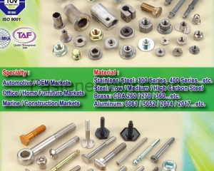 Automotive Parts, Furniture Fasteners, Construction Fasteners(A. JATE STEEL CO., LTD. )