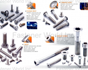 Carruage bolt, socket screw, hammer head bolt(岡山東穎開發股份有限公司 )