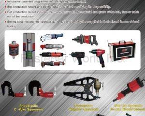 Pneudraulic C-Yoke Squeezers, Pneudraulic Alligator Squeezers, Air Hydraulic In-Line Riveter-Vacuum, Pulse Wrench, Pulse Screwdrive, Air Hydraulic Riveter, Rivet Nuts Installation Tool, Air Hydraulic Lock Bolt Tool(CHINA PNEUMATIC CORPORATION)