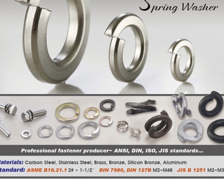 Spring Lock Washers, Double Coil Spring Lock Washers, SEMS Washers, Tooth / Flat Washers, Cotter Pins, R-Pins(CHARNG JIH ENTERPRISE CO., LTD. )