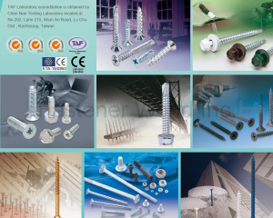 Triangular Thread Screw, Self Drilling Screw, Chipboard Screw, Roofing Screw, Window Screw, Bolt & Nut, Drywall Screw, Concrete Screw, Collated Screw, New Fixing System(RAY FU ENTERPRISE CO., LTD.)