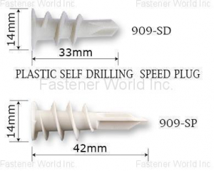 NO.909 PLASTIC SPEED DRIVE PLUG(HWALLY PRODUCTS CO., LTD. )