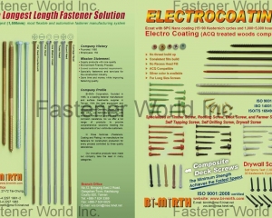 Long Fasteners, Electrocoating(BI-MIRTH CORPORATION)