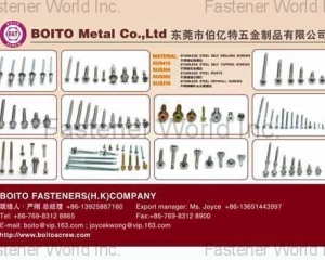 Stainless steel screw, BI-Metal Screw, Carbon steel screws, Coated screws(GUANGDONG BOITO BUILDING TECHNOLOGY CO., LTD. )