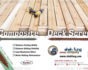 Composite Deck Screws(SHEH FUNG SCREWS CO., LTD. )