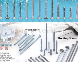 Window Screws, Wood Screws, Roofing Screws, Self-Drilling Screws(ALEX SCREW INDUSTRIAL CO., LTD. )