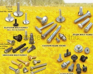 ELEVATOR BOLT, SHOULDER BOLT, CUSTOM MADE ITEMS, PLOW BOLT, PENTA HEAD BOLT, AUTO PARTS(AT-HOME ENTERPRISE CO., LTD. )