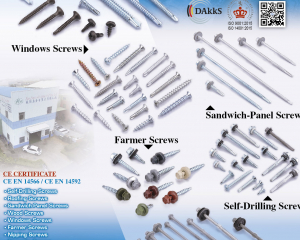 Chipboard Screws / Drywall Screws / Plastite Screws / Machine Screws / Roofing Screws / Concrete Screws / Self-Tapping Screws / Self-drilling Screws / Taptite Screws / Wood Screws / Collated Screws / Thread Forming Screws(ALEX SCREW INDUSTRIAL CO., LTD. )