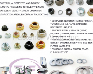 Precision Turning Parts, Engine Parts of Lawn Mower, Parts for Automotive Industrial, Pushing Rods, Coupling Nuts, Bolts, Set Screws, Special Components with Complexly Shaped, Prevailing Torque Lock Nuts, DIN 980, 982, 985, 6924, 6927, Ne, Nte, Ntu, U-Nuts, Stamping Parts, Wheel Lug Nuts, Heavy Duty Wheel Nuts, Inner Nuts, Outer Nuts, DIN 74361-A/-B/-F/-H, Slotted Nuts, Castle Nuts, DIN 935, DIN 937, Gym Instruments Parts, Flat Head And Button Head Security Screws, Construction Fasteners, Screws, Bolts, Washers, Nuts, Anchors, Mining Construction Products, Dome Ball Washers, Dome Ball, Washer 