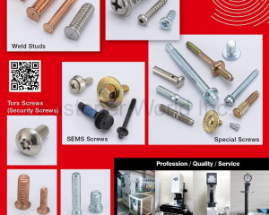 Weld Studs, Tapping Screws, Sems Screws, Special Screws, Torx Screws, Security Screws, Projection Weld Studs, Self-clinching Fasteners(FU KAI FASTENER ENTERPRISE CO., LTD.)