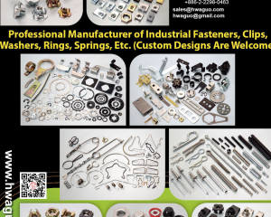 U-Nuts,Speed Nuts,U-Clips / V-Clips,Cap Nuts / Hutclips / Push on Caps,Turned Parts,Tee Nuts / T-Nuts,Cage Nuts,Retaining Rings / E-Rings / C-Rings,Washers,Customized Shapes,Rivets / Eyelets,Screws / Bolts,Plastic / Nylon /Rubber / Screw Assembly,Nuts,Springs(HWAGUO INDUSTRIAL FASTENERS CO., LTD.)