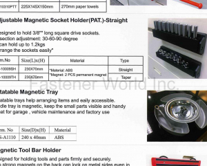 Multiple Magnetic Can & Tissue Holder, Adjustable Magnetic Socket Holder-Straight, Rotatable Magnetic Tray, Magnetic Tool Bar Holder(EVER-SHINY PRODUCTS CORP. (ESPCO))