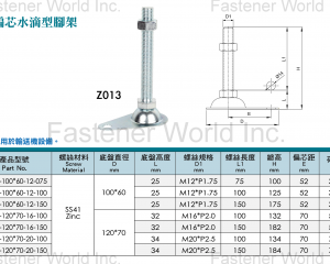 Z013水滴型調整腳(群弘興業有限公司)