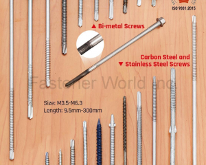 Bi-metal Screws, Carbon Steel and Stainless Steel Screws(HONG TENG HARDWARE CO., LTD.)