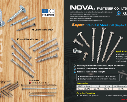 STAINLESS STEEL SCREWCAP SCREW (STEEL SCREW WITH 304S.S CAP)SELF DRILLING SRCEW(#1~6POINT,LENGTH UP TO 400mm)TAPPING SCREW THREAD FORMING SCREWBI-METAL SCREWSPECIAL/AUTOMATIC ITEM(PPAP III REPORT AVAILABLE)(NOVA. FASTENER CO., LTD. )